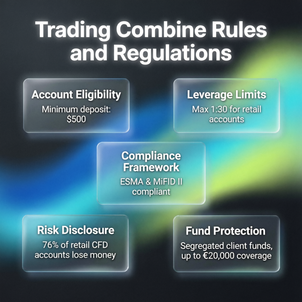 Trading Combine Rules and Regulations infographic