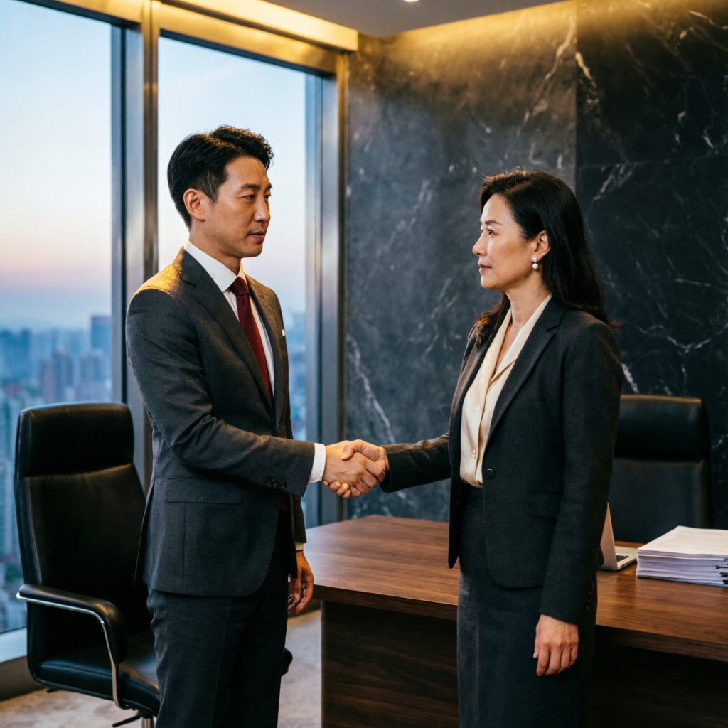 Professional business handshake representing trust and partnership