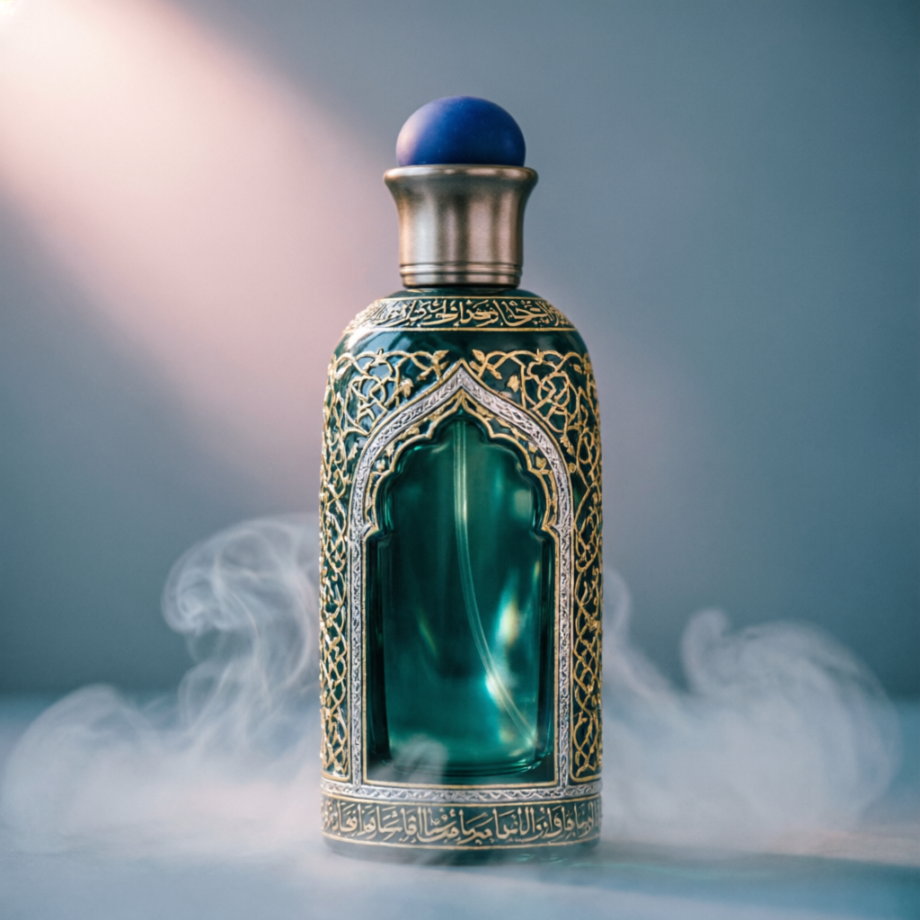 Perfume azul profundo de la colección de hombre