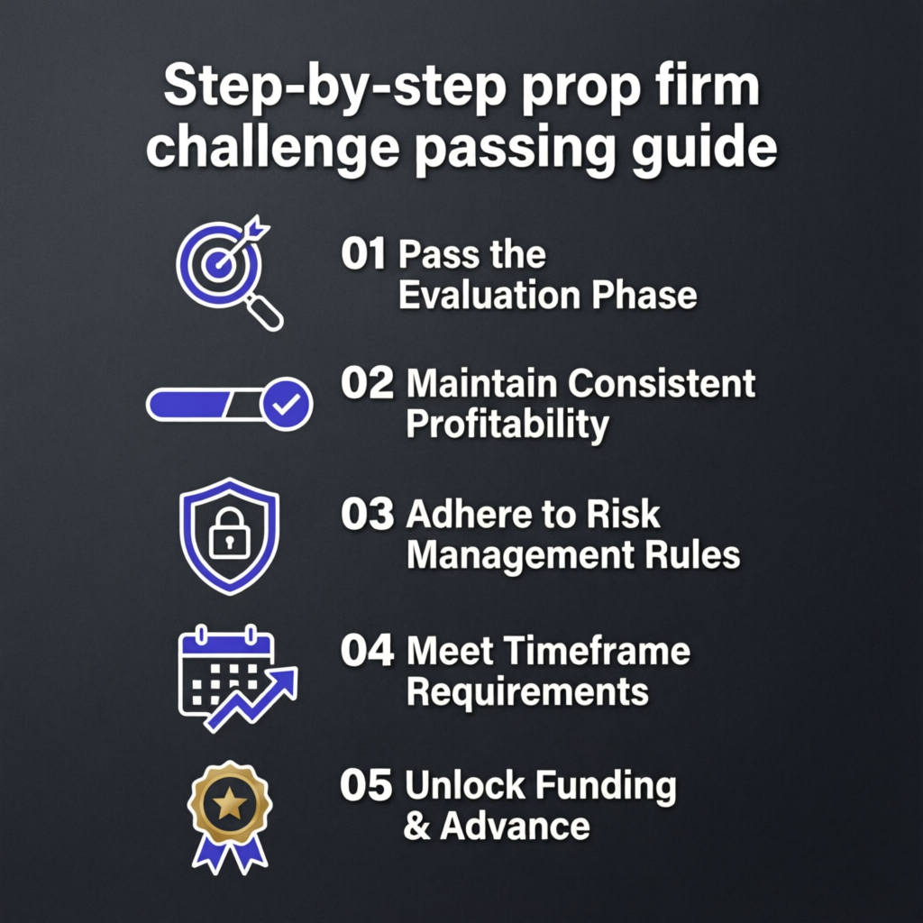 Step-by-step prop firm challenge passing guide