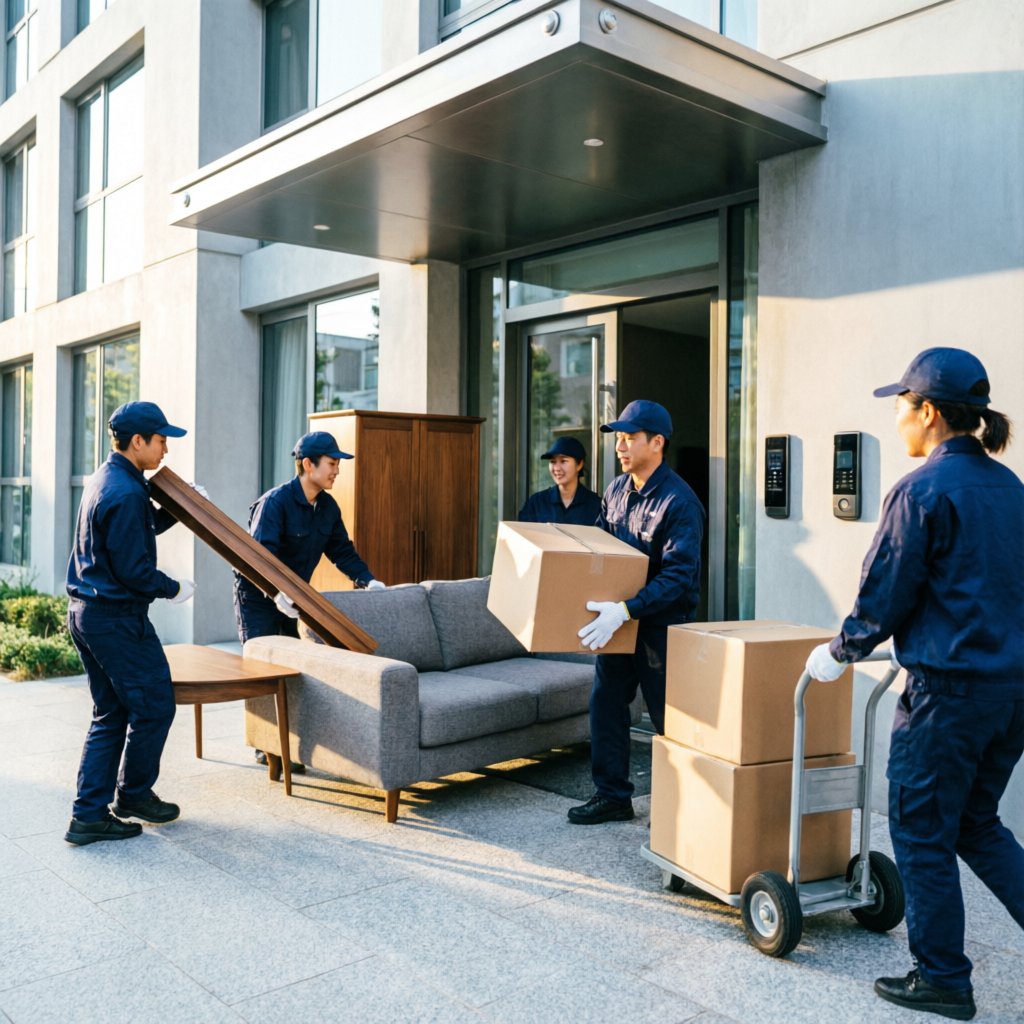 Trasteos para apartamentos en Bogotá - equipo profesional cargando muebles