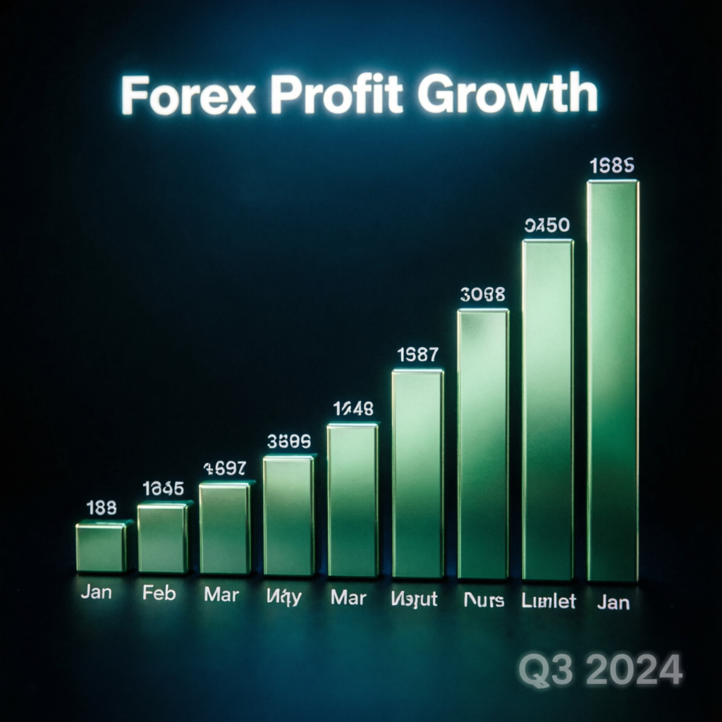 Forex profit growth chart showing steady growth