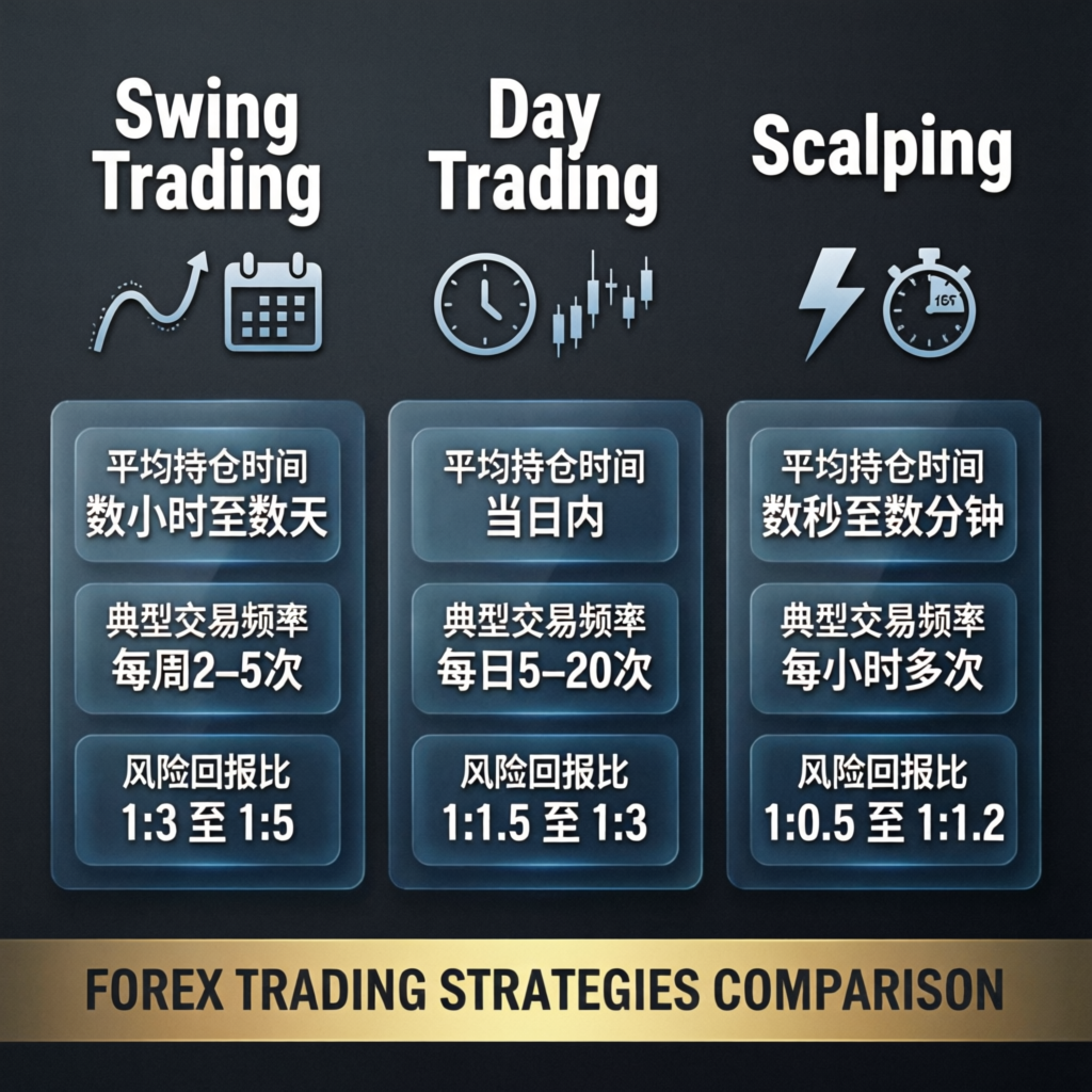 Comparison of Swing Trading vs Day Trading vs Scalping strategies