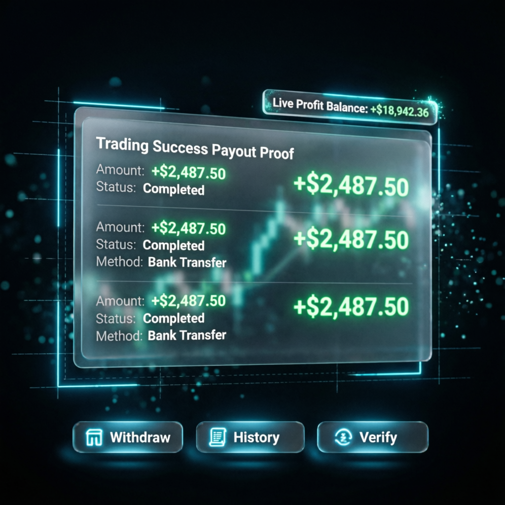 Trading success payout proof showing completed withdrawals from Apex Trader Funding
