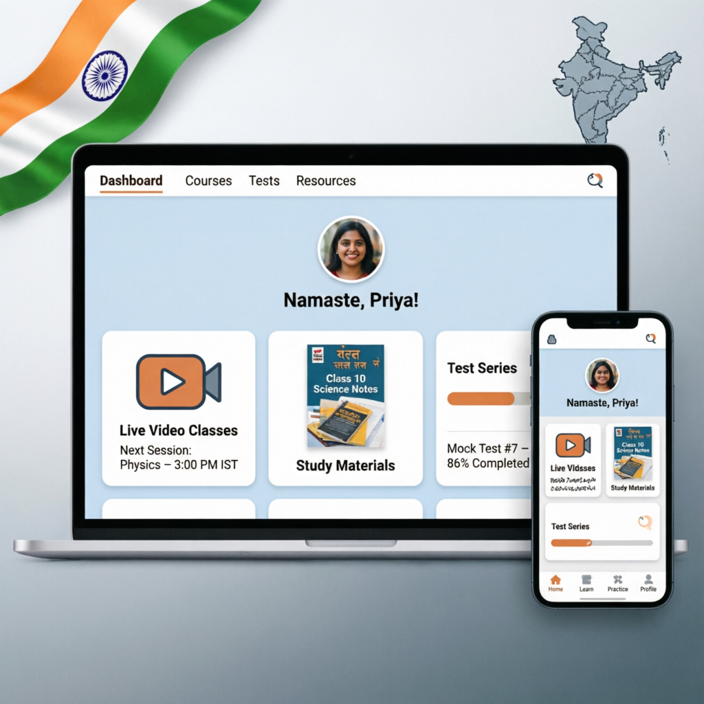 Digital learning platform for online coaching classes in Pipari Budhanpur Azamgarh Uttar Pradesh India