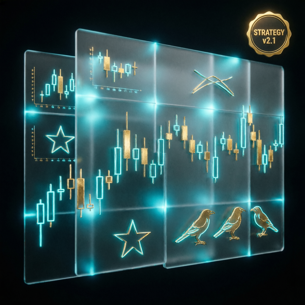 Strategic trading plan with candlestick patterns and analysis