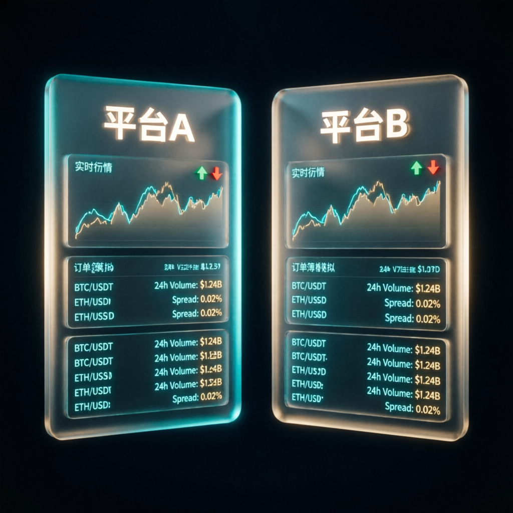 Side by side comparison of trading platforms