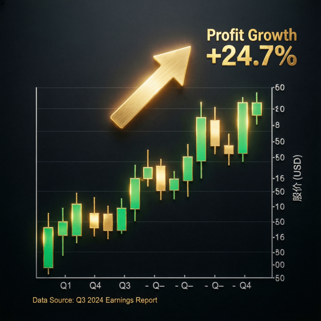 Profit growth chart showing consistent upward trend in funded account management performance