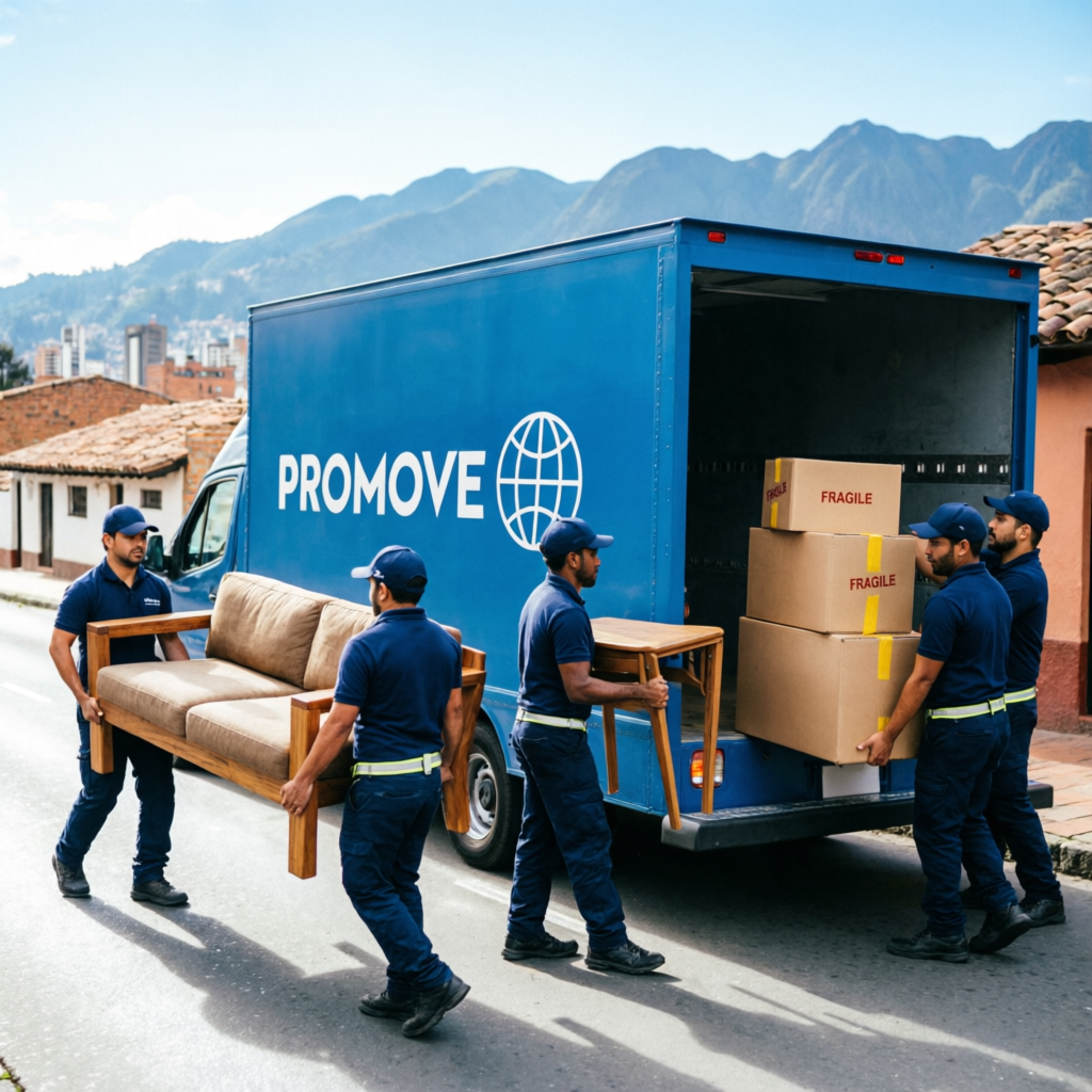 Servicio de trasteos Bogotá - Camión de mudanza con equipo profesional