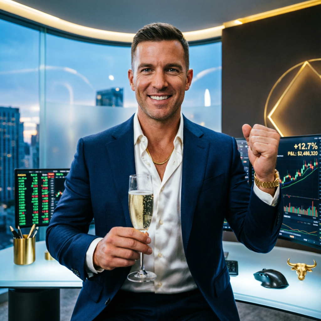 Successful funded trader celebrating payout from Apex Trader Funding