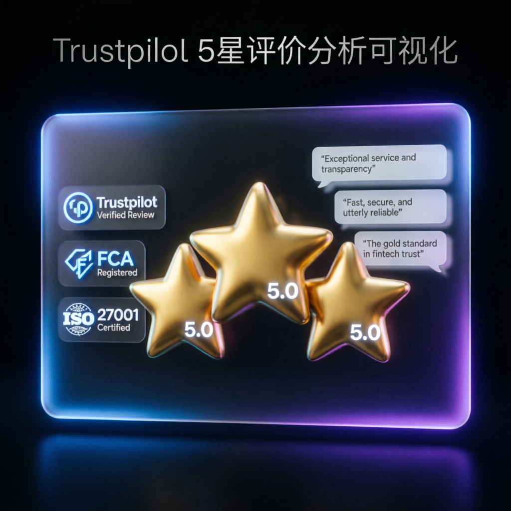 Trustpilot 5-star review analysis visualization for Apex Trader Funding