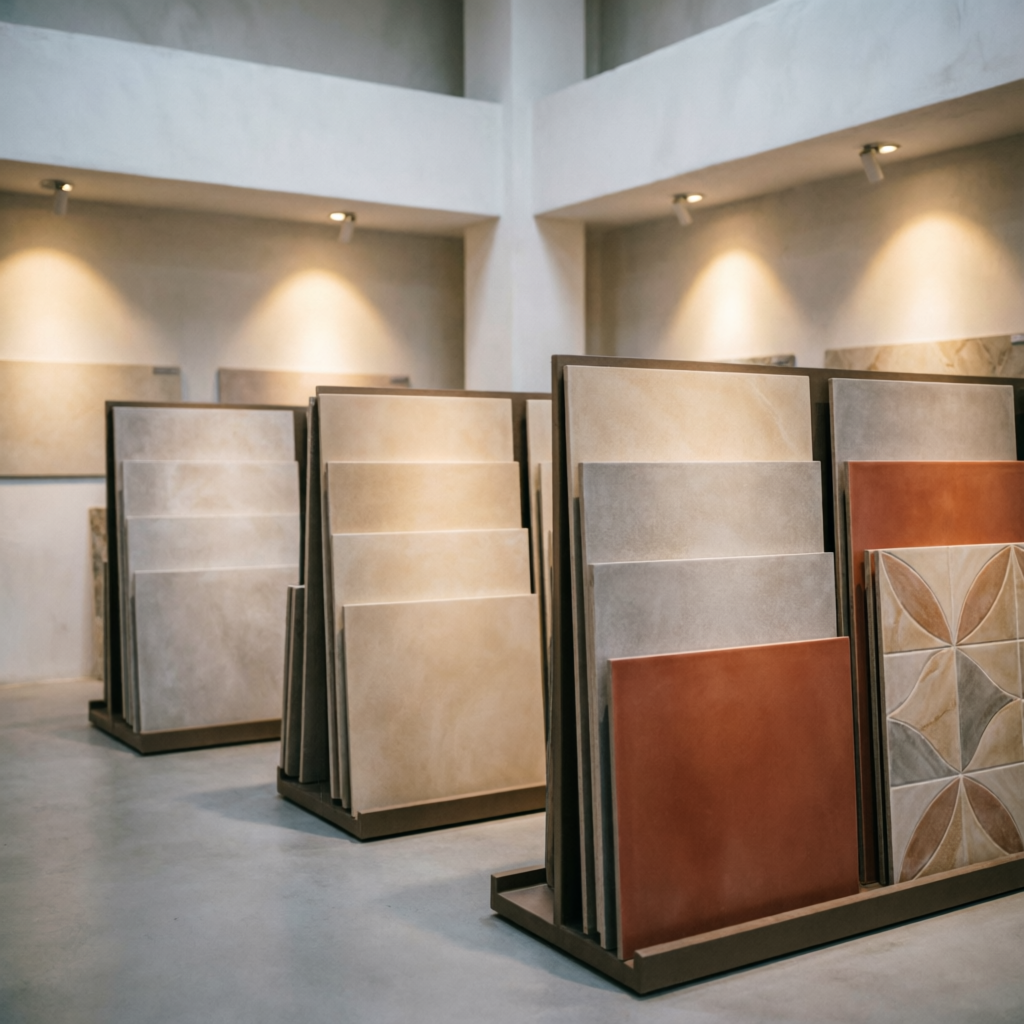 Designer ceramic tiles collection at Nagpur showroom