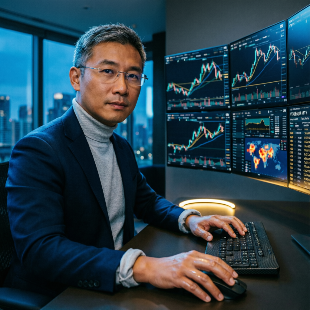Professional forex trader managing prop firm accounts