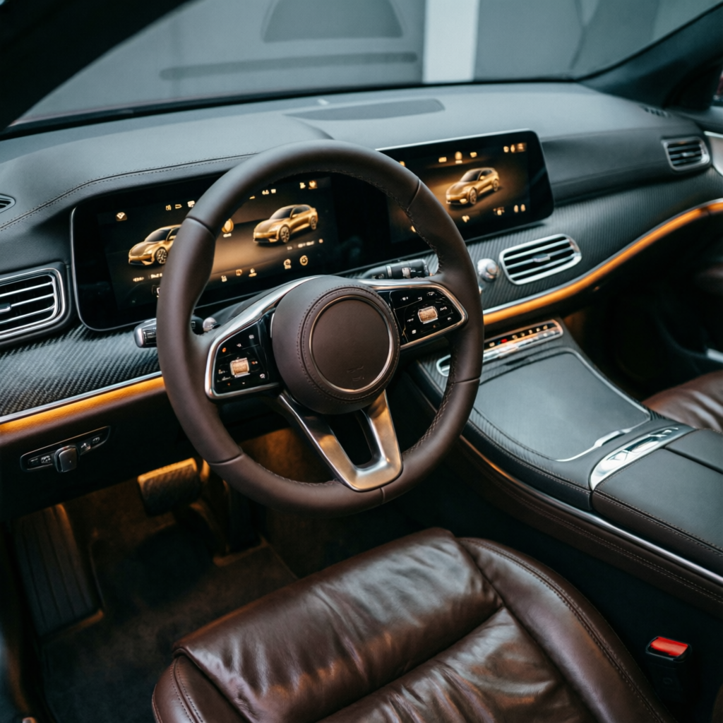 Intérieur voiture luxe
