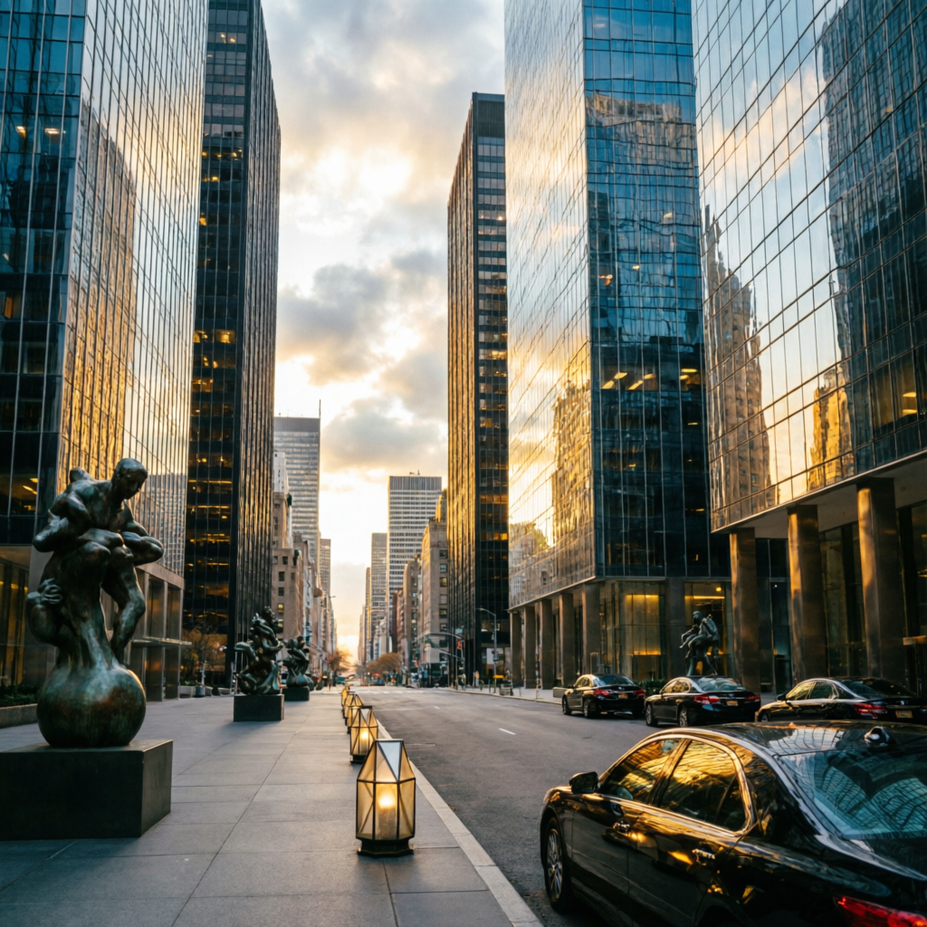Wall Street financial district representing professional prop trading