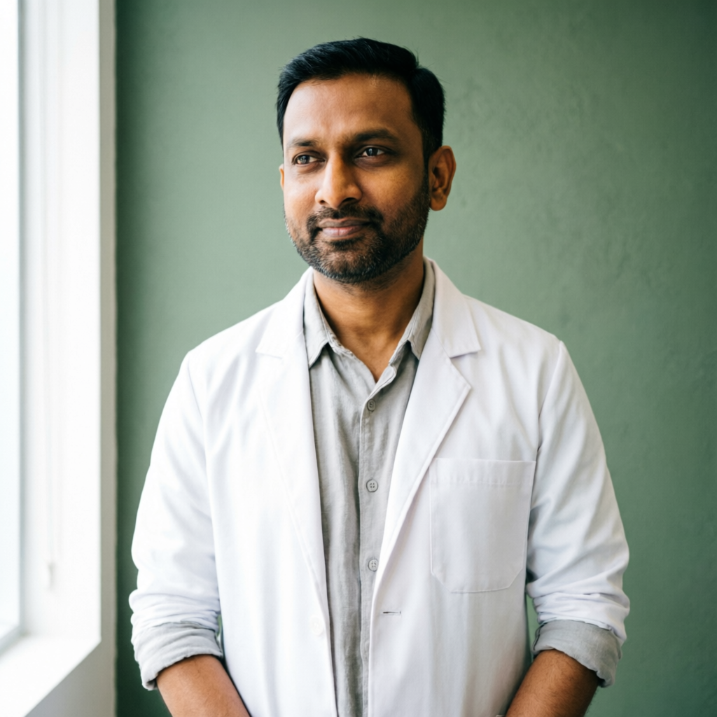 Portrait of Dr Sanoof Mohammed Saly, Clinical and Cosmetic Dermatologist
