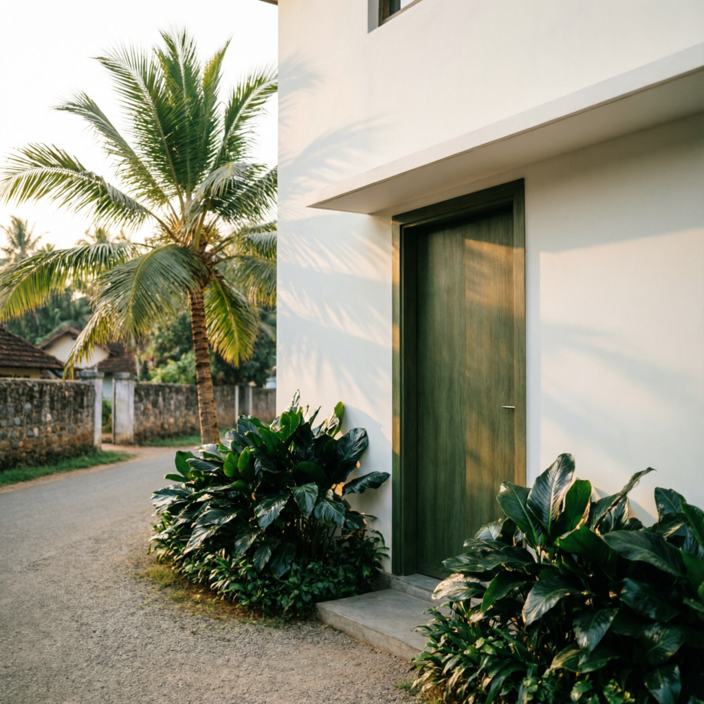 Quiet street leading to the clinic in Vadakara