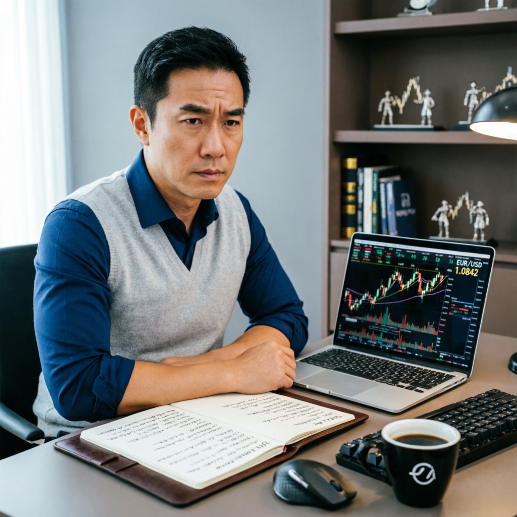 Trader planning challenge strategy before starting FunderPro evaluation