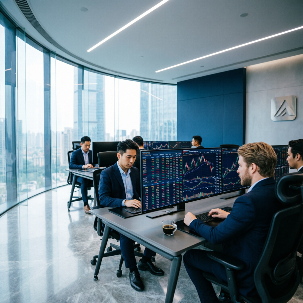 Professional prop trading firm team managing multiple FunderPro accounts