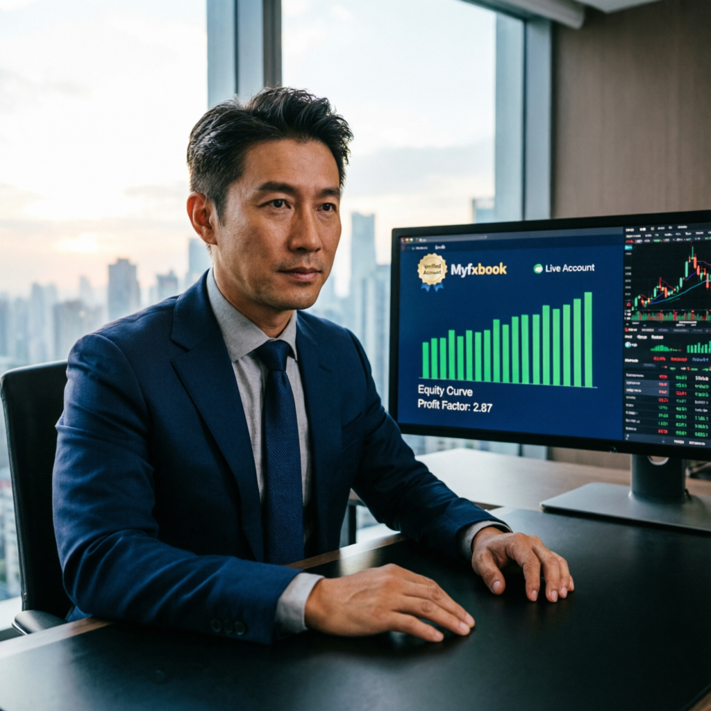 Professional trader with Myfxbook verified profit results and equity curve
