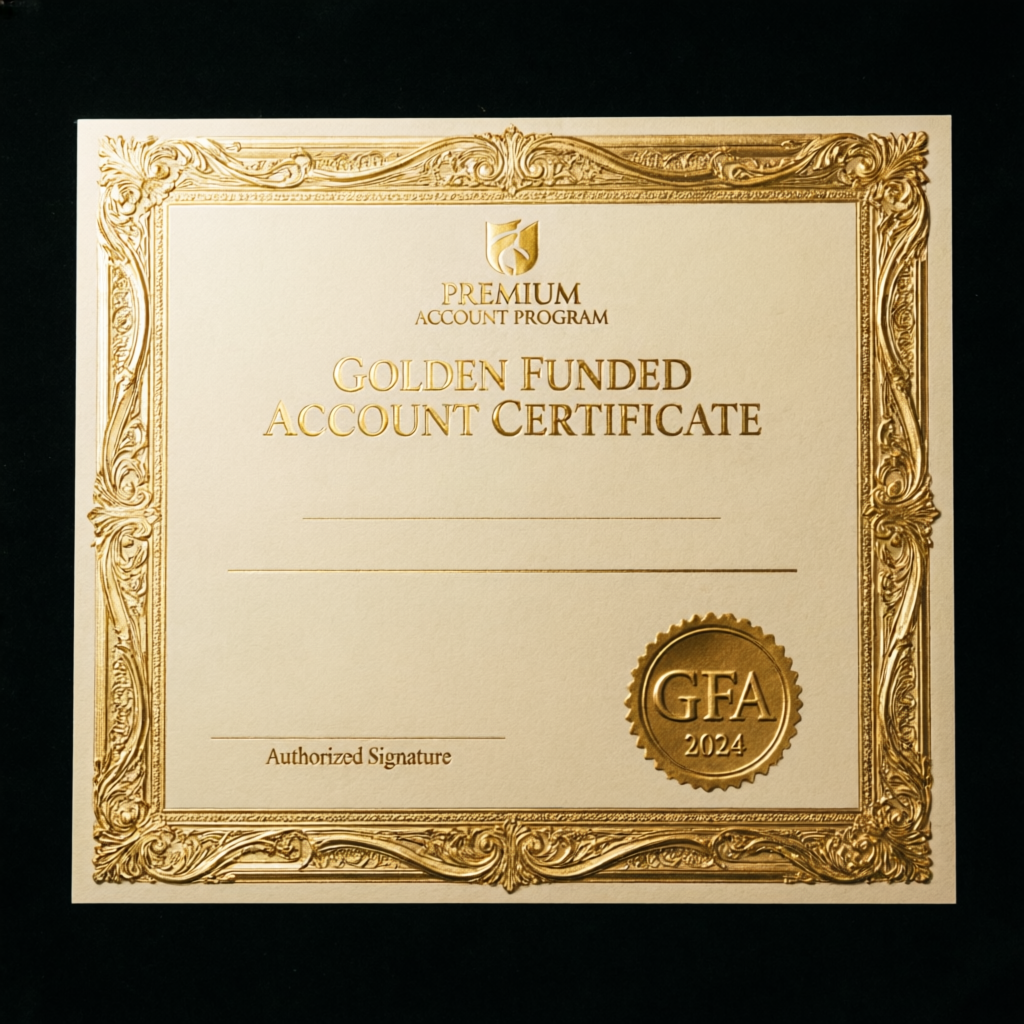 Golden Funded Account Certificate