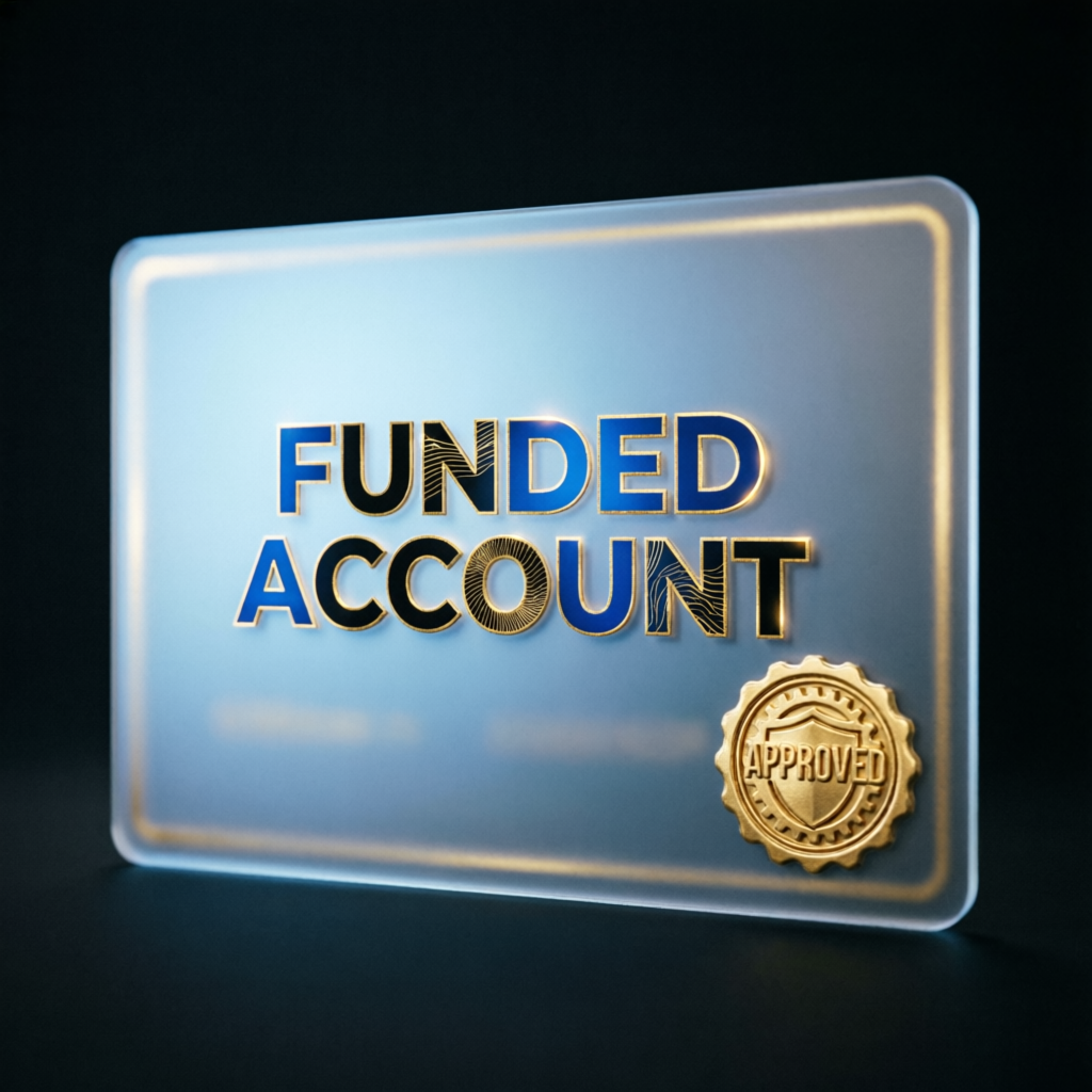 Funded account certificate with gold seal representing Topstep funded trader success