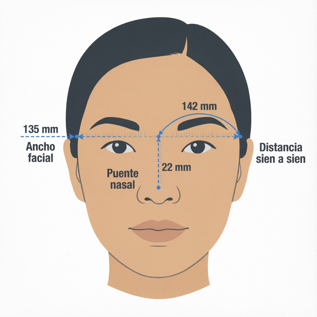 Medidas faciales para lentes
