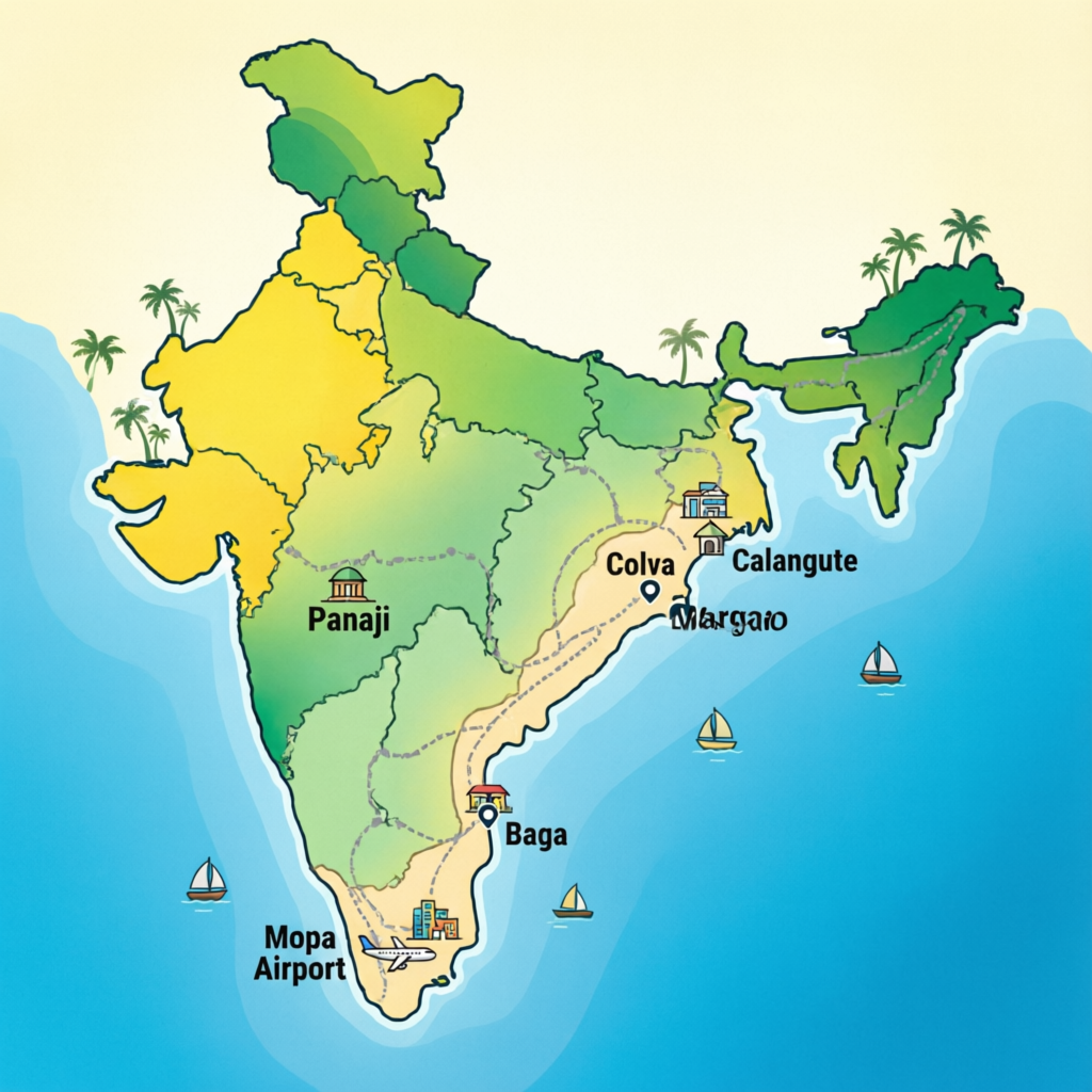 Goa India Map
