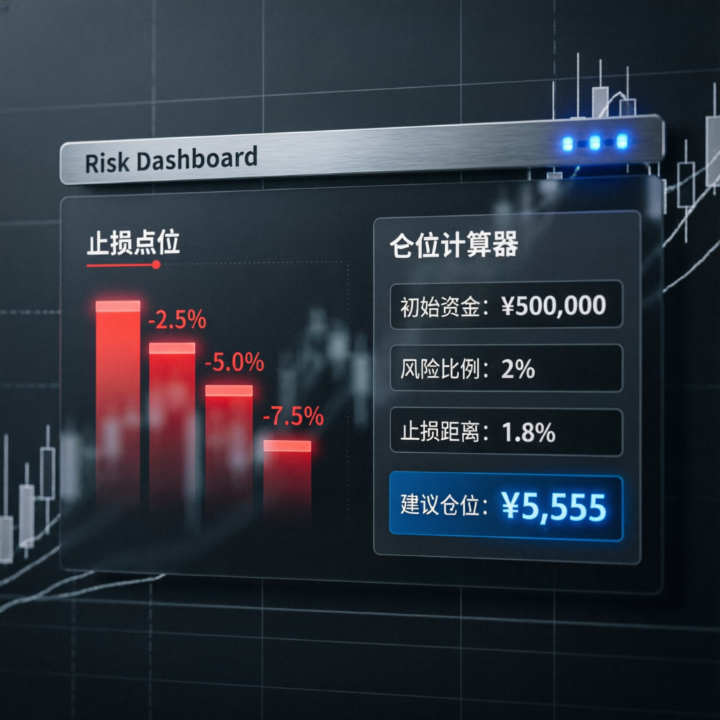 Risk Dashboard Stop Loss Position Sizing Calculator Trading