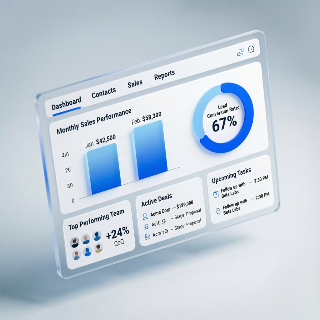 CRM Dashboard preview