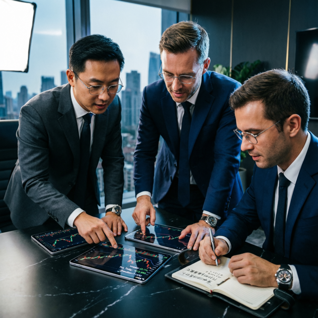 PFM Capitals professional team reviewing trading accounts