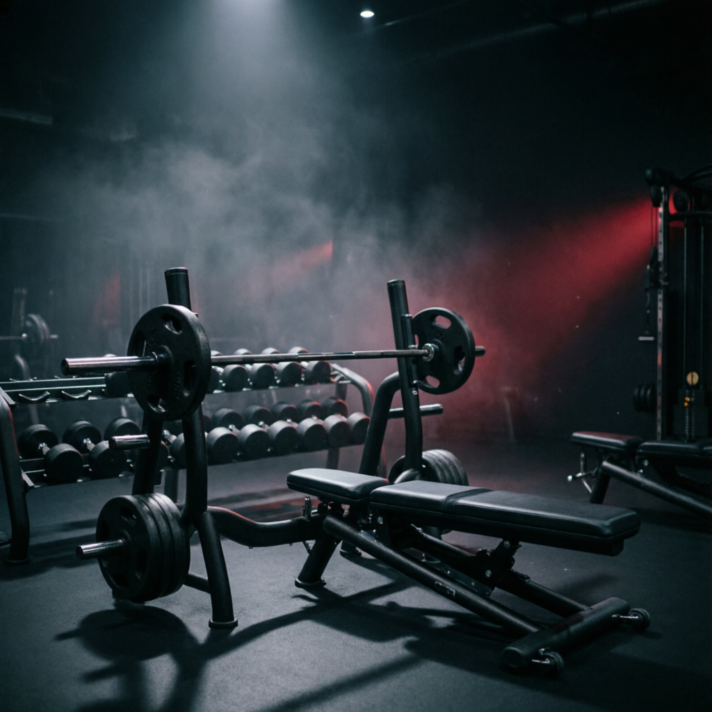 Concept imagery — quiet free weight area