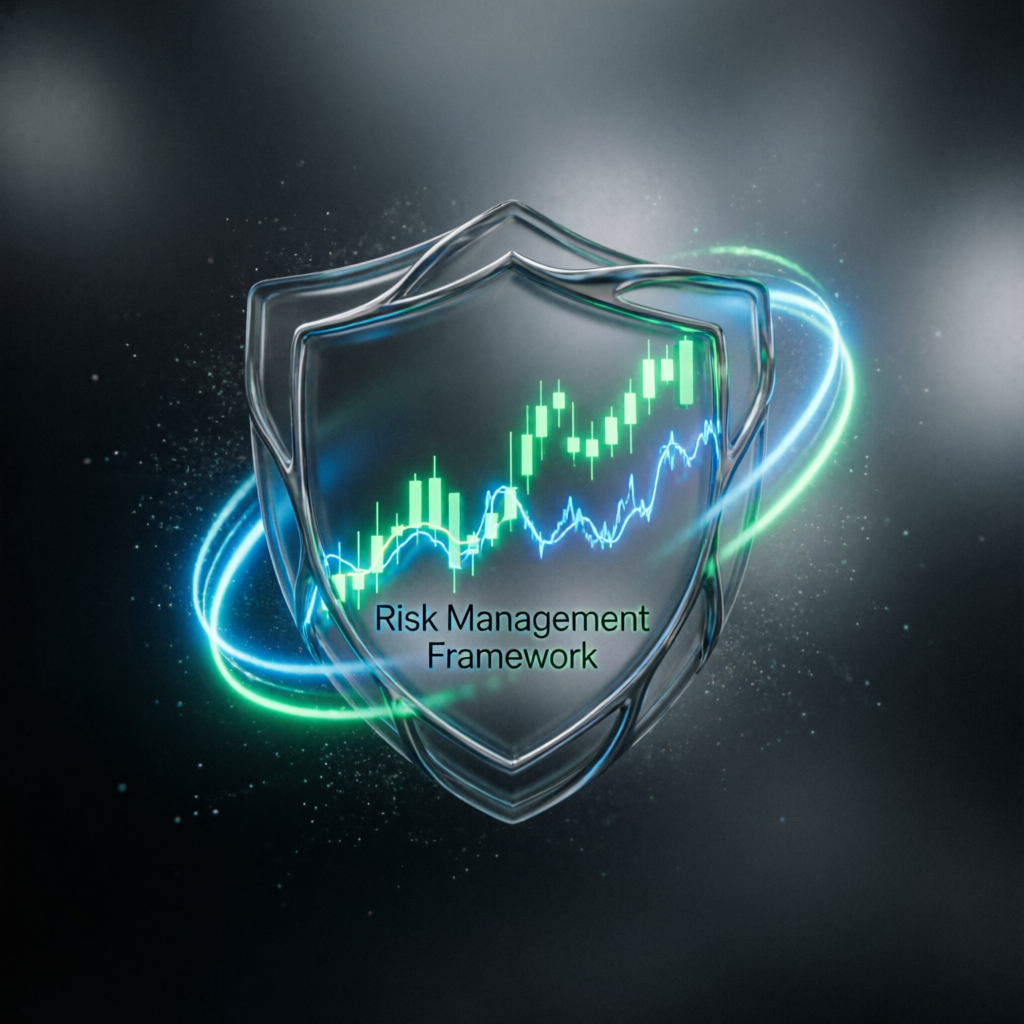 Risk management shield protecting trading account from drawdown