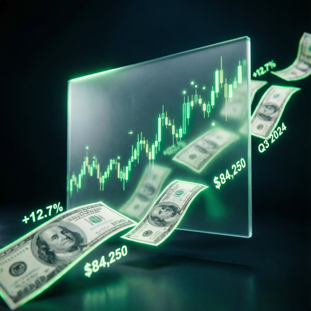 Profit payout visualization showing successful funded account earnings