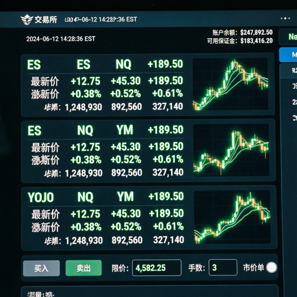 My Funded Futures evaluation rules and trading platform interface