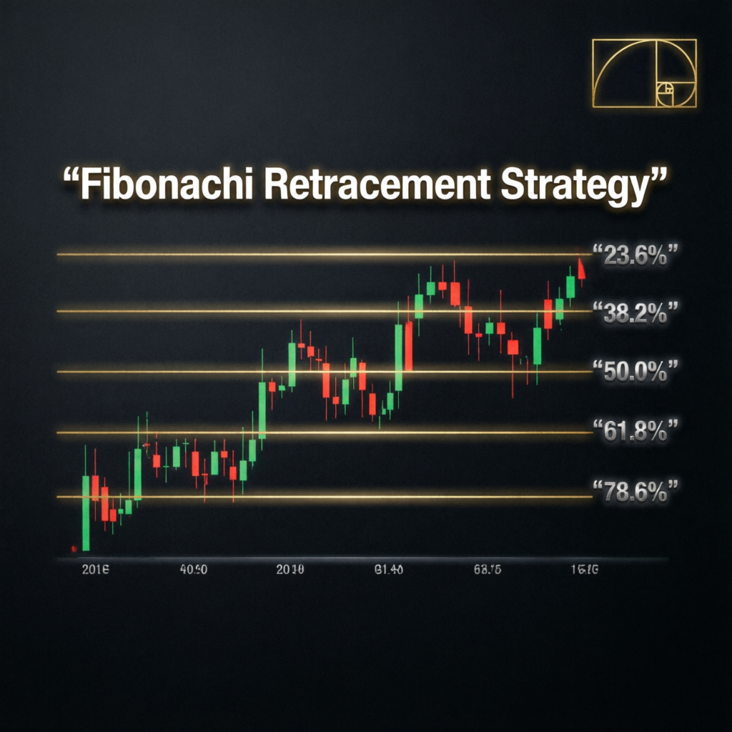 Fibonacci retracement strategy chart for trading analysis
