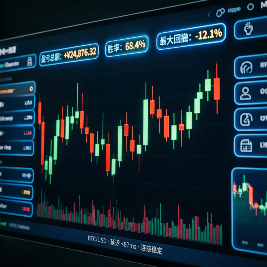Trading dashboard showing prop firm challenge progress with profit targets and drawdown management