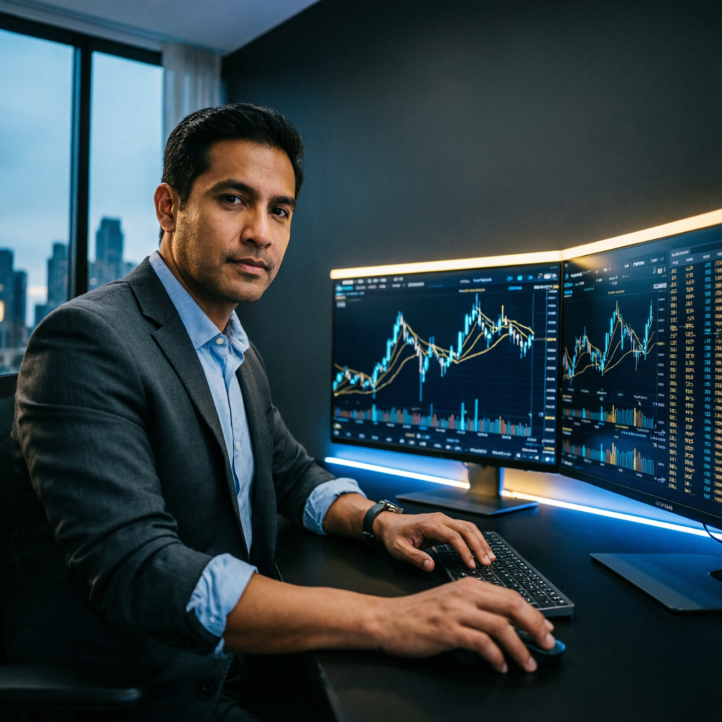 Professional forex trader using Tradeify prop firm passing service to manage funded accounts