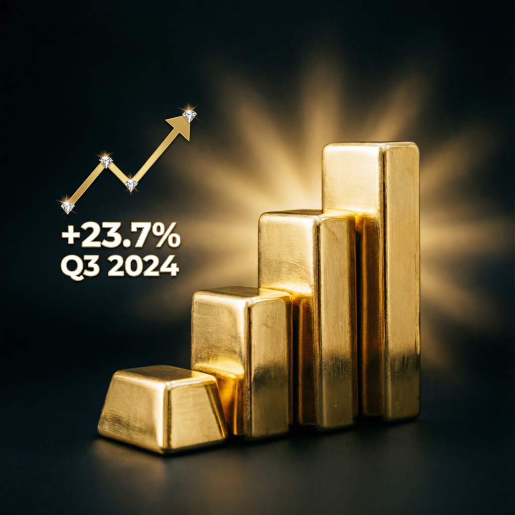 Financial growth chart showing consistent profits