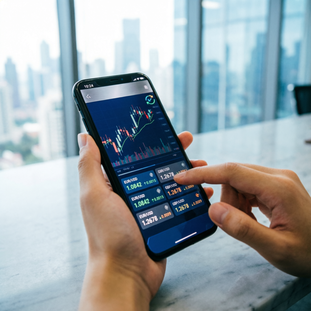 Mobile trading dashboard