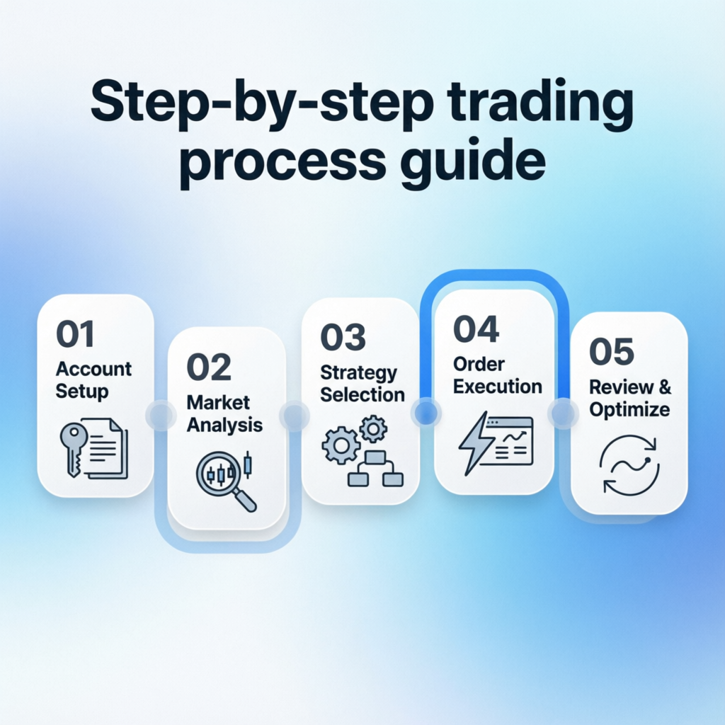 Step-by-step trading process guide for Blueberry Funded challenges