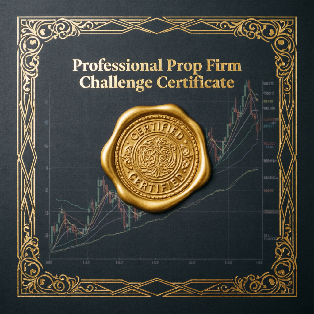 Professional prop firm challenge certificate from PFM Capitals FTUK passing service