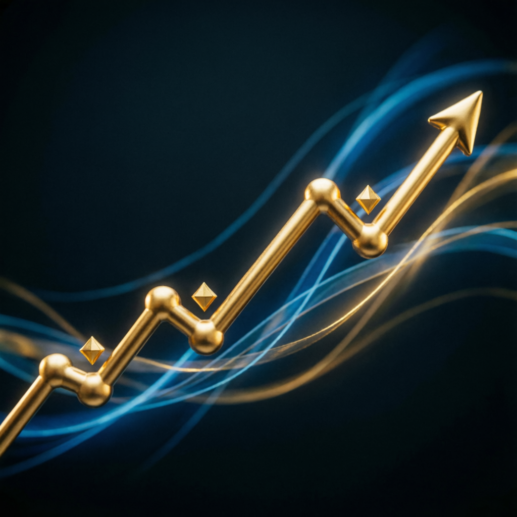 Financial growth chart showing consistent upward trajectory of PFM Capitals portfolio performance
