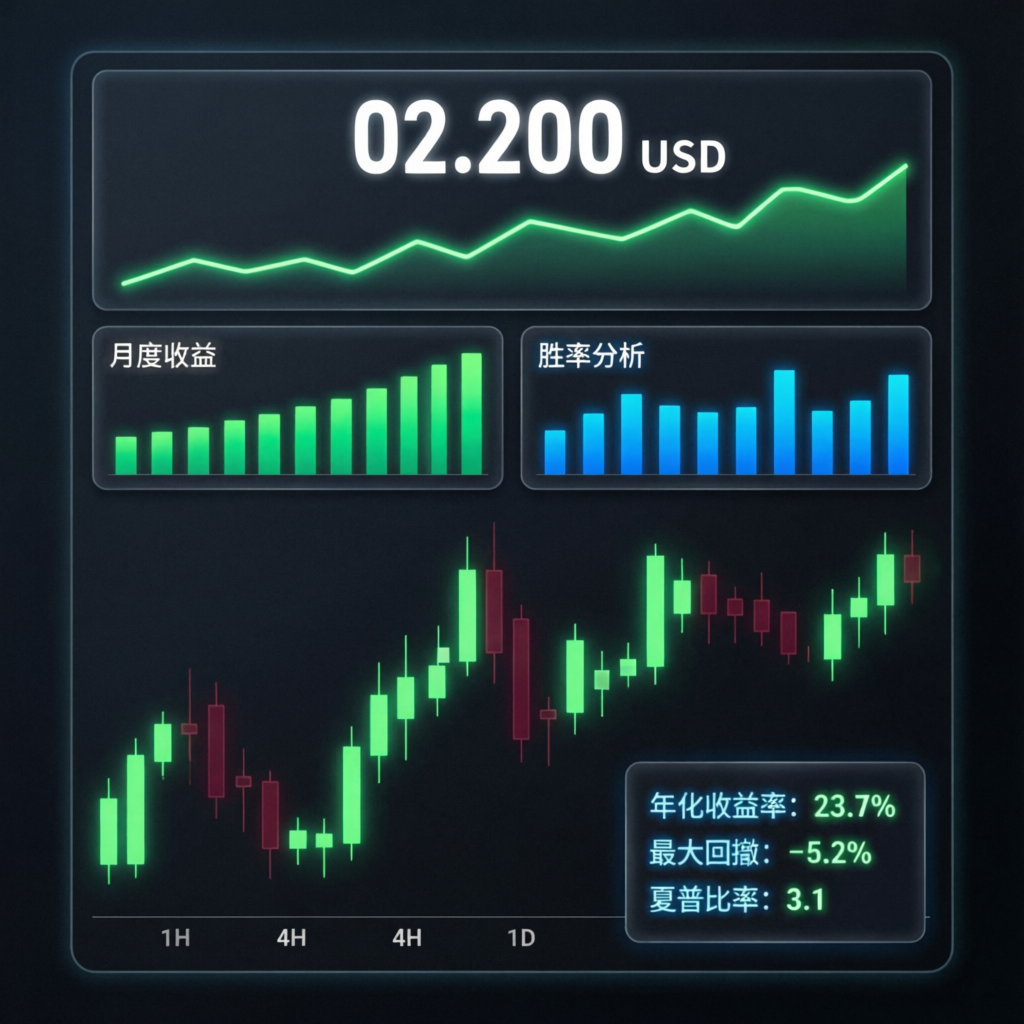 Trading dashboard showing prop firm challenge analytics and performance metrics