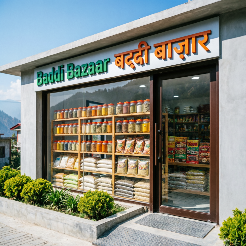 BBN DIGITAL grocery store exterior Baddi