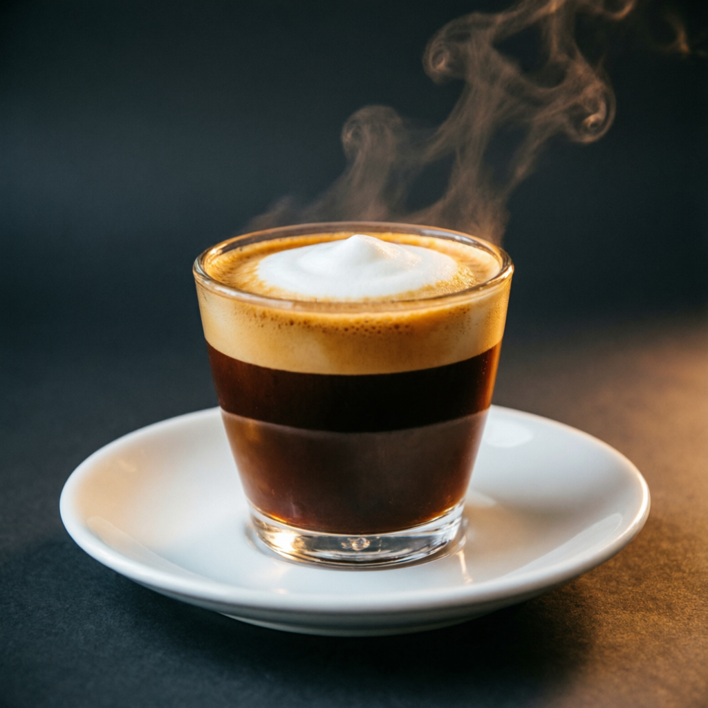 Macchiato con nube de espuma