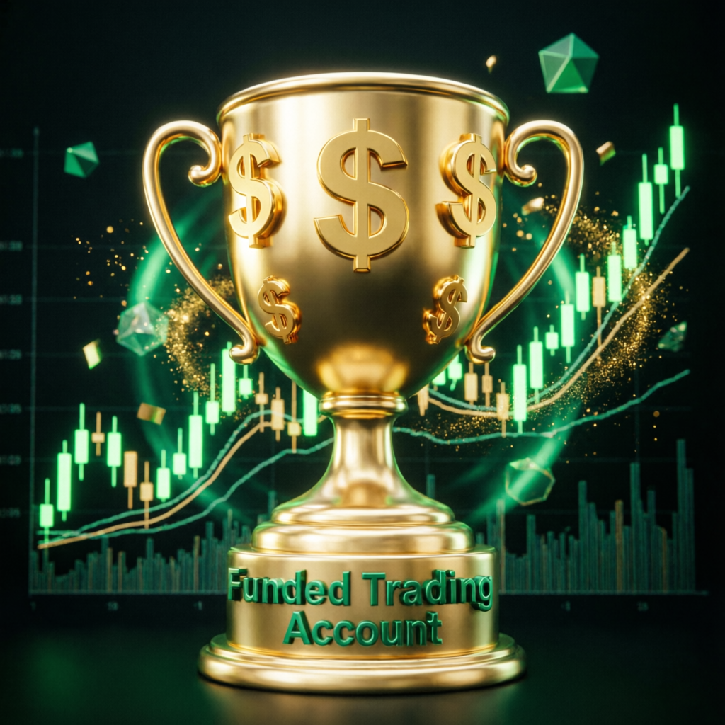 Funded Trading Account trophy representing Apex Trader Funding success