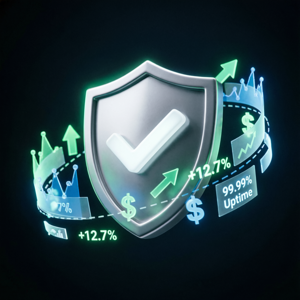 Trust and security shield representing reliable prop firm passing service