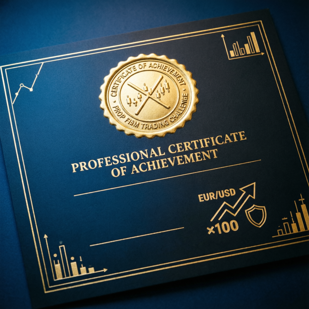 Prop Firm Passing Certificate Achievement