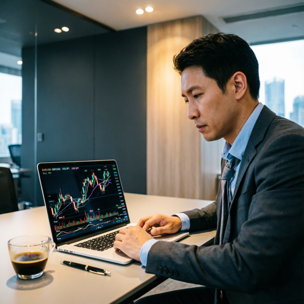 Professional Forex Trader Analyzing FXIFY Trading Rules